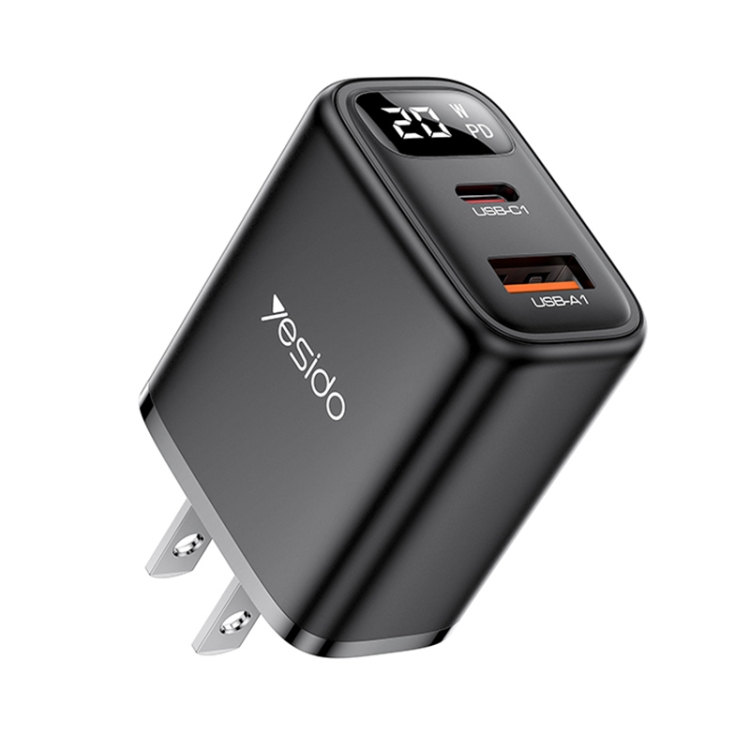 Yesido YC12U 20W USB-C / Type-C + USB Digital Display Charger