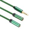 3.5mm Male to Dual 3.5mm Audio + Microphone 2 in 1 Audio Adapter Cable