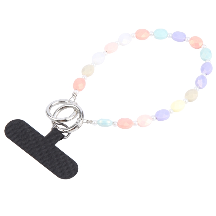 Simple Oval Shape Multicolor Beads Chain Anti-lost Short Lanyard