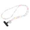 Simple Oval Shape Multicolor Long Bead Chain Phone Anti-lost Neck Crossbody Lanyard