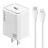 LDNIO A1508C PD30W USB-C / Type-C Fast Charger with 1m 8 Pin Cable