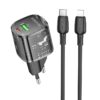 BOROFONE BN17 PD20W USB, Type-C Charger with 1m Type-C to 8 Pin Cable Set