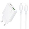 BOROFONE BN24 PD 20W USB, Type-C Charger with 1m Type-C to Type-C Cable Set