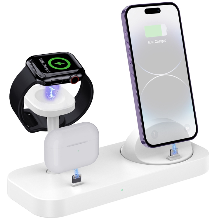 B25 8 Pin 4-in-1 Charging Stand Phone Holder for Apple Watch / AirPods
