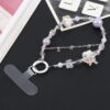 Mobile Phone Anti-lost Flower Block Bead Chain Short Lanyard