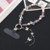 Alloy Butterfly Beaded Bracelet Anti-Lost Phone Short Lanyard
