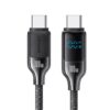 USAMS SJ742 100W USB-C / Type-C to USB-C / Type-C Zinc Alloy Digital Display Fast Data Cable, Length: 1.2m