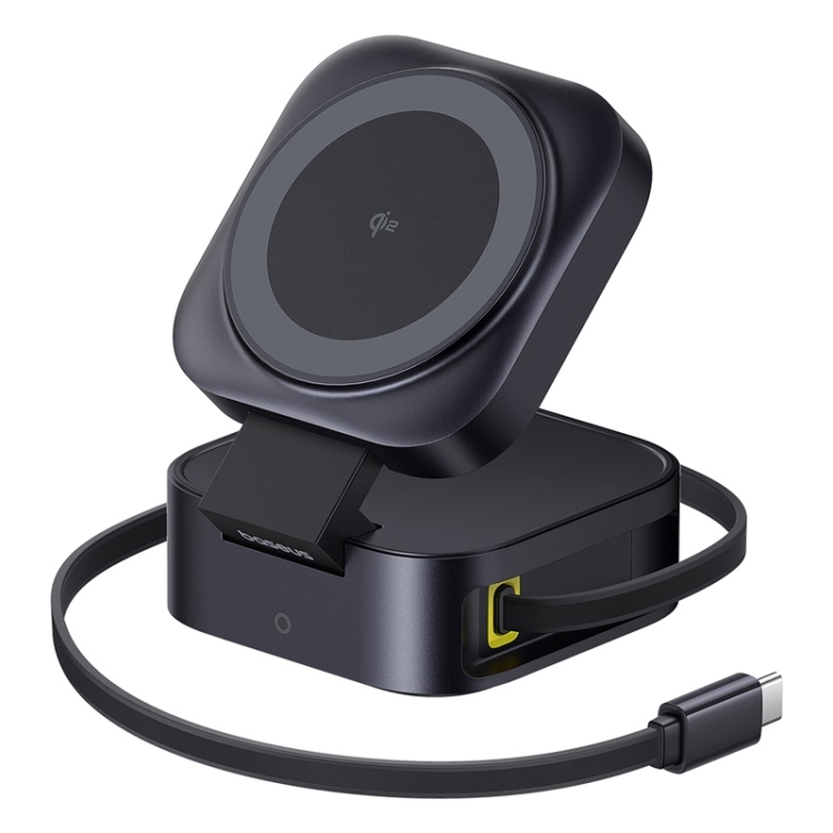 Baseus OS PicoGo Qi2 67W 2 in 1 Magnetic Wireless Charger with 1m Type-C to Type-C Elbow Data Cable
