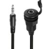 3.5mmTRS Stereo Thread Fixed Embedded Ground Plug Panel Audio Cable, Length: 0.3m