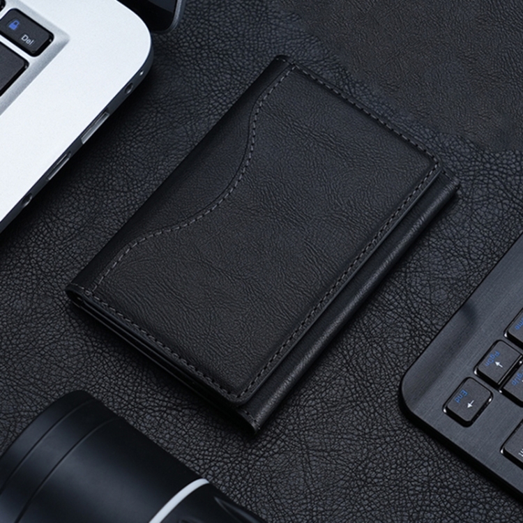 Tri-fold Wallet Phone Holder MagSafe Leather Card Bag