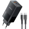 Yesido YC73 65W USB and USB-C / Type-C Dual Port GaN Fast Charger Set