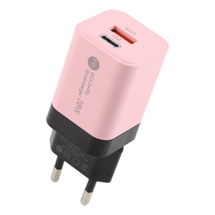 KO-72 38W QC3.0 USB and USB-C / Type-C PD Quick Charger, EU Plug