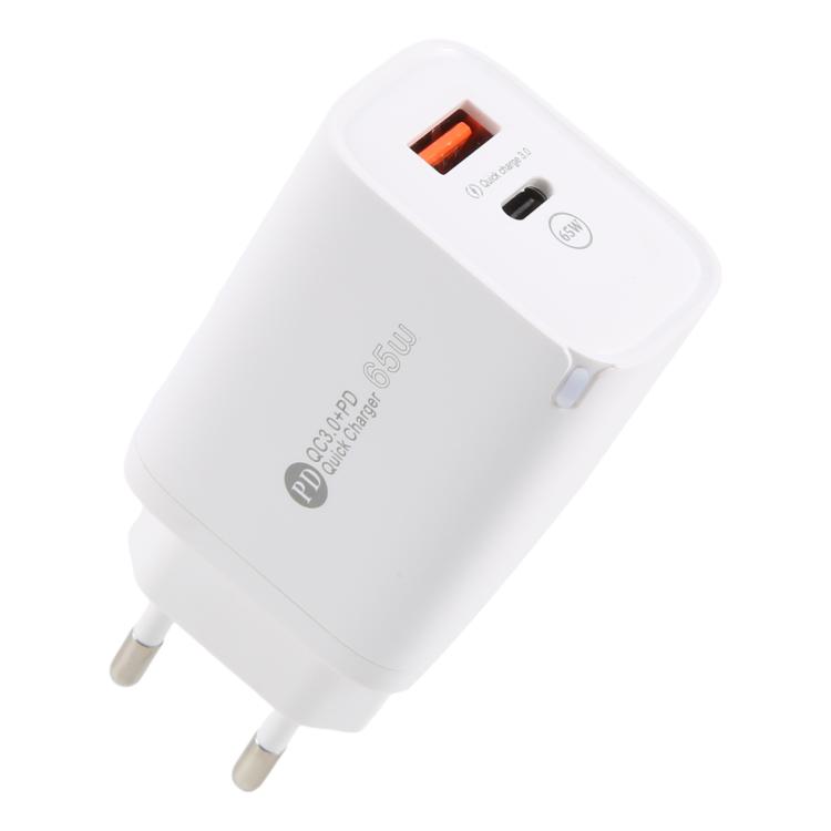AR-PD12 65W QC3.0 USB and USB-C / Type-C PD Quick Charger, EU Plug