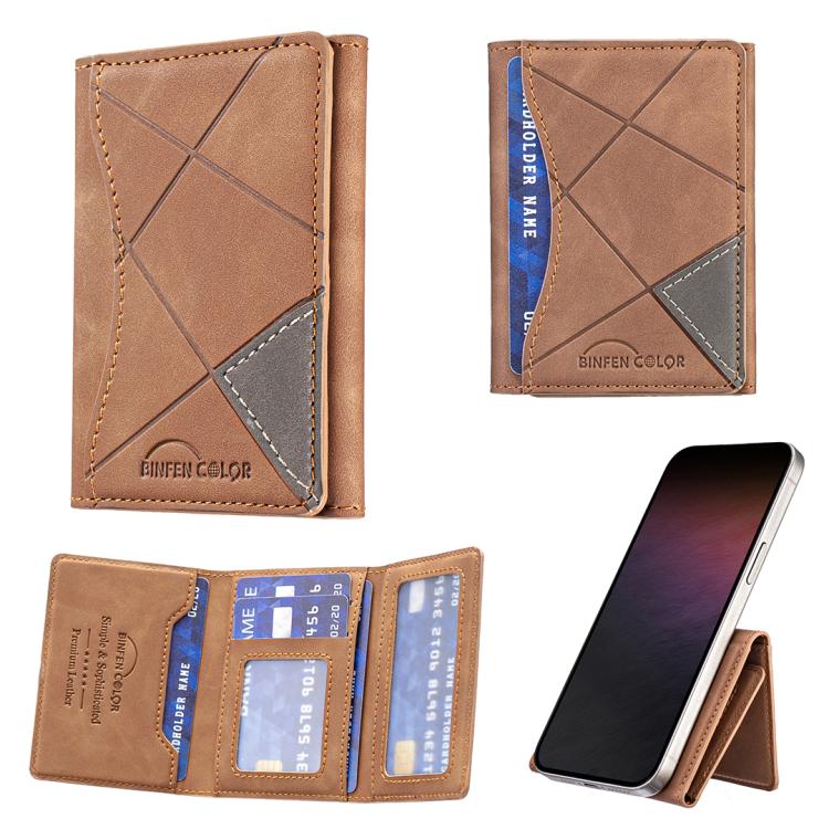 Prismatic Leather Horizontal Magnetic Wallet Card Bag Case