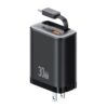 USAMS CC297 30W Fast Charger With Retractable USB-C / Type-C Cable
