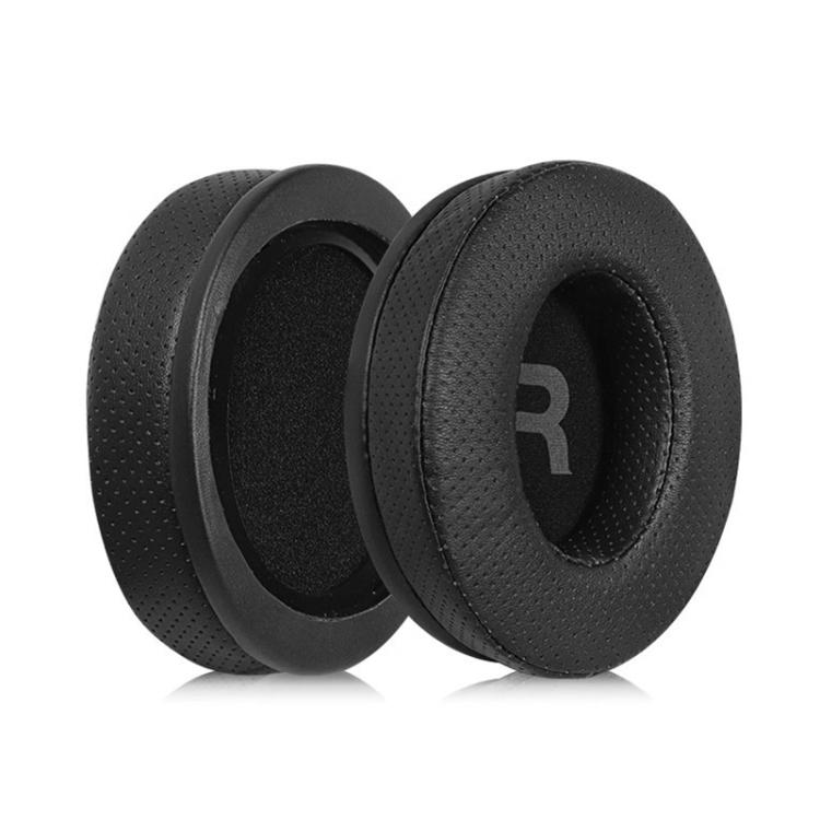 1 Pair Protein Leather Stitching LR Printing Punching Earphone Replacement Earpads Pads For Philips SHP9500