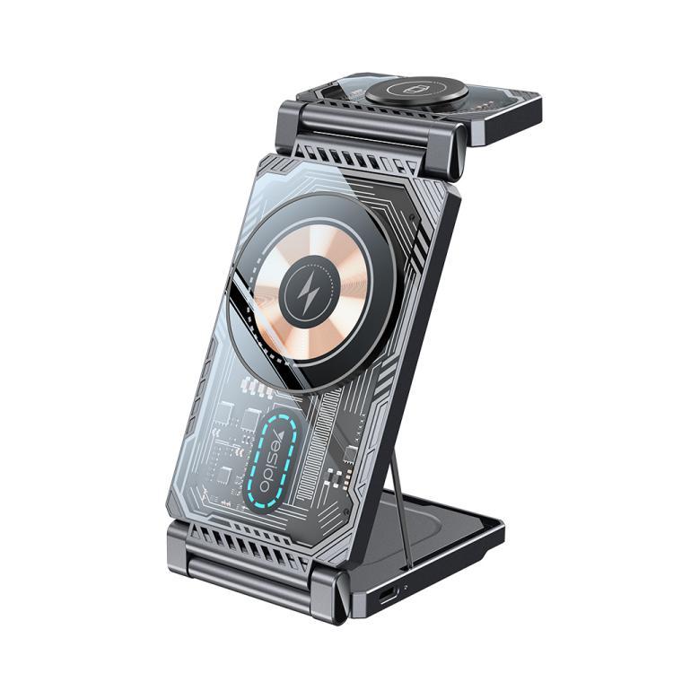 Yesido DS25 3-in-1 Foldable Magnetic Wireless Charging Station