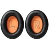 1 Pair Protein Leather Splicing LR Print Earphone Replacement Earpads Pads For HyperX Cloud 1 / I / 2 / II / 3