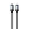 WK WDC-99 Kingkong Ruike Series 35W USB-C / Type-C to 8 Pin Braided Charging Data Cable, Length: 1m
