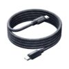 REMAX CB01 PD65W Type-C to Type-C Aluminum Alloy Braided Fast Charging Data Cable with LED Light, Length: 1.2m