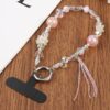 Gold Foil Bead Chain Universal Phone Anti-lost Crystal Beads Charm Strap