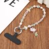 Zircon Flowers Bead Chain Phone Anti-lost Short Lanyard