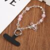 Alloy Butterfly Bead Chain Phone Anti-lost Short Lanyard