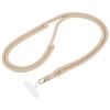 7mm Polyester Solid Color Minimalist Adjustable Crossbody Mobile Phone Lanyard with Metal Gasket