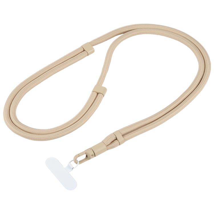 7mm Polyester Solid Color Minimalist Adjustable Crossbody Mobile Phone Lanyard with Metal Gasket