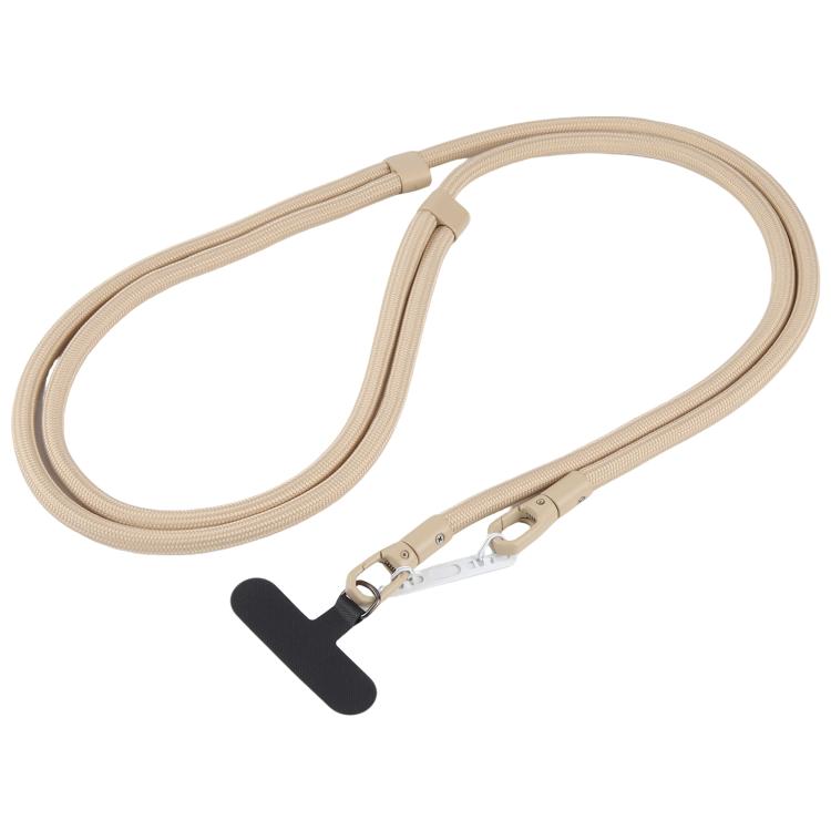7mm Polyester Solid Color Dual-sided Buckle Adjustable Crossbody Mobile Phone Lanyard with Metal Gasket