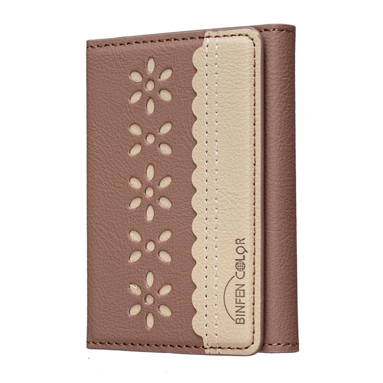 BFK25 BINFEN Color Flowers Magsafe Magnetic Leather Card Bag