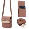 BFB13 BINFEN Color Flowers Crossbody Flip Phone Leather Bag