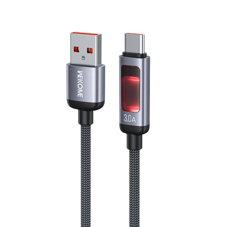 WK WDC-107 3A Intelligent Digital Display USB to Type-C Fast Charging Data Cable, Length: 1.2m