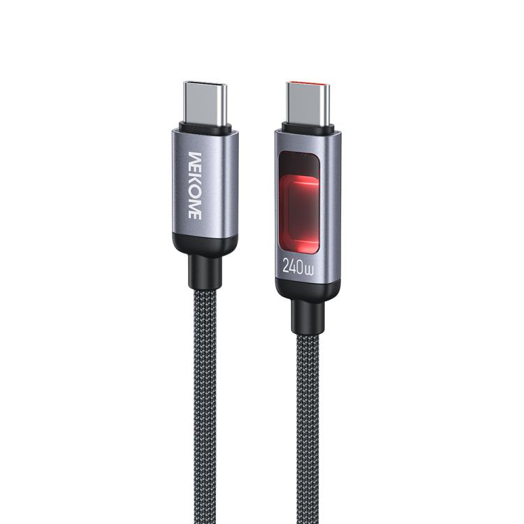 WK WDC-108 240W Intelligent Digital Display Type-C to Type-C Fast Charging Data Cable, Length: 1.2m