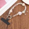 Crystal Heart Diamond Beaded Chain Anti-lost Mobile Phone Short Wrist Strap