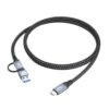 PD100W 20Gbps USB-C / Type-C to USB-A, Type-C 2 in 1 Multi-Functional Data Transfer Charging Cable