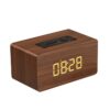 W5C Subwoofer Wooden Clock Bluetooth Speaker, Support TF Card & 3.5mm AUX