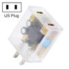 64-22 2A Dual USB Transparent Charger, specification: US Plug