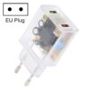 64-22 2A Dual USB Transparent Charger, specification: EU Plug