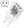 64-222 2A Three USB Transparent Charger, specification: EU Plug