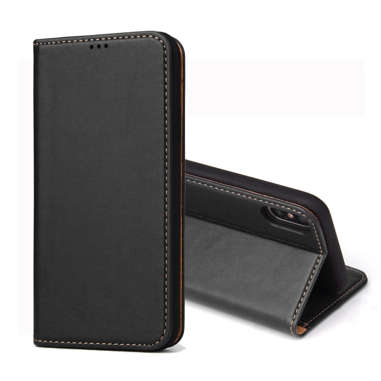 For iPhone XS Max Dermis Texture PU Horizontal Flip Leather Case with Holder & Card Slots & Wallet