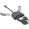 NK-3039 5 in 1 USB-C / Type-C Male to TF / SD Card Slot + 3 USB Female Adapter