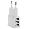5V 2A EU Plug 3 USB Charger Adapter, For iPhone, Galaxy, Huawei, Xiaomi, LG, HTC and Other Smart Phones(White)