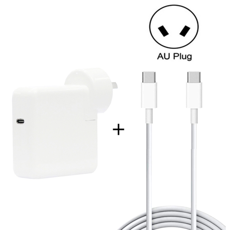 2 in 1 PD3.0 30W USB-C / Type-C Travel Charger with Detachable Foot + PD3.0 3A USB-C / Type-C to USB-C / Type-C Fast Charge Data Cable Set, Cable Length: 1m, AU Plug