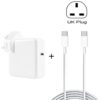 2 in 1 PD3.0 30W USB-C / Type-C Travel Charger with Detachable Foot + PD3.0 3A USB-C / Type-C to USB-C / Type-C Fast Charge Data Cable Set, Cable Length: 1m, UK Plug