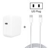 2 in 1 PD3.0 30W USB-C / Type-C Travel Charger with Detachable Foot + PD3.0 3A USB-C / Type-C to USB-C / Type-C Fast Charge Data Cable Set, Cable Length: 2m, US Plug