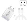 SDC-20W 2 in 1 PD 20W USB-C / Type-C Travel Charger + 3A PD 3.0 USB-C / Type-C to USB-C / Type-C Fast Charge Data Cable Set, Cable Length: 2m,