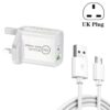 SDC-20WA+C 20W PD + QC 3.0 USB Dual Fast Charging Universal Travel Charger with USB to Micro USB Fast Charging Data Cable, UK Plug