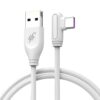 ENKAY Hat-Prince ENK-CB109 5A USB to USB-C / Type-C 90 Degree Elbow Silicone Data Sync Fast Charging Cable