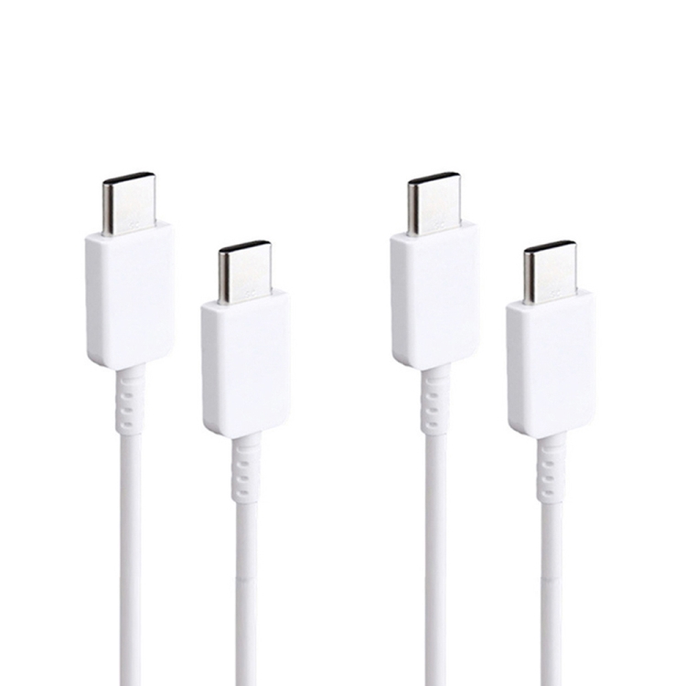 XJ-69 2 PCS 1m 3A USB-C / Type-C to Type-C TPU Charging Sync Data Cable for Mobile Phone